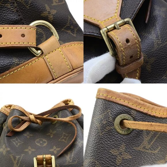 LOUIS VUITTON Montsouris MM Backpack Bag Monogram Leather Brown M51136 77ED313 main image 7